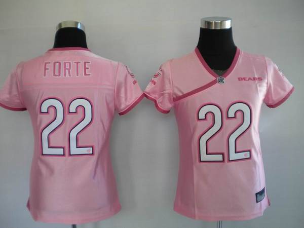 Bears #22 Matt Forte Pink Lady Stitched NFL Jersey